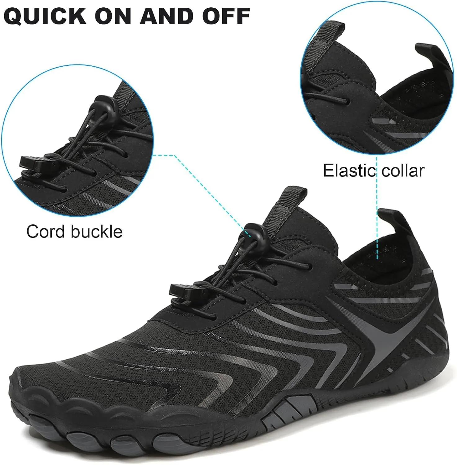 Thatrich Hike Shoes Footwear Womens Barefoot Walking Shoes Slip On Hiking Water Shoe Outdoor Waterproof Grounded Sneakers Wide Toe Box Unisex