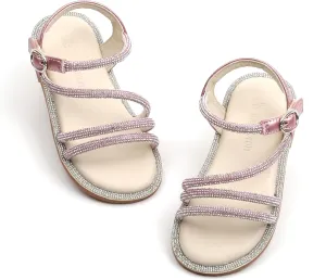 THEE BRON Toddler Girls Dress Sandals Kids Butterfly Floral Summer Sandalias Shoes