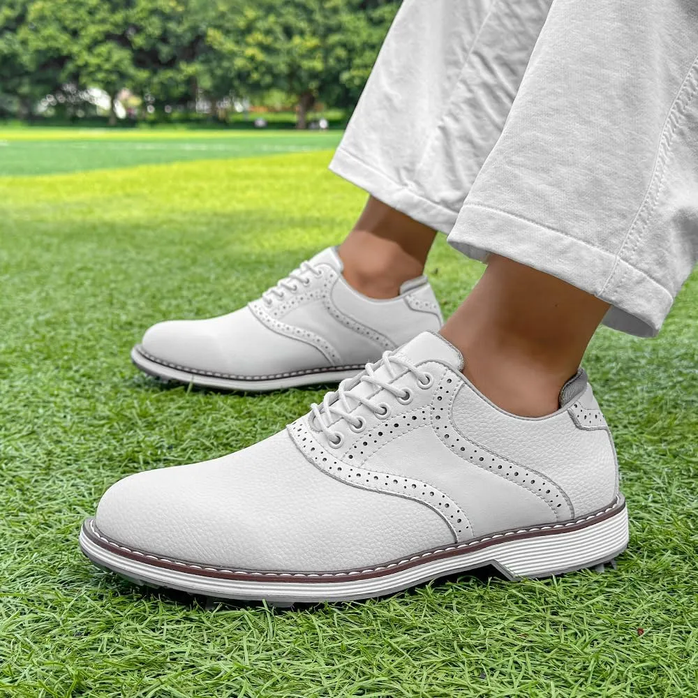 THESTRON Men Golf Shoes Waterproof Professional Golf Footwears Spikes Spikeless Golf Walking Sneakers Turf Sports Golf Training Sneakers for Men