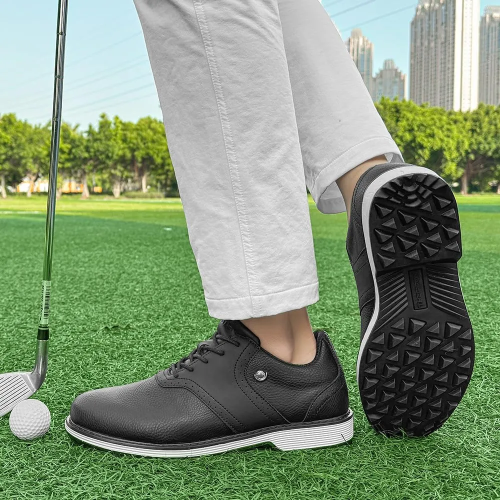 THESTRON Men Golf Shoes Waterproof Professional Golf Footwears Spikes Spikeless Golf Walking Sneakers Turf Sports Golf Training Sneakers for Men