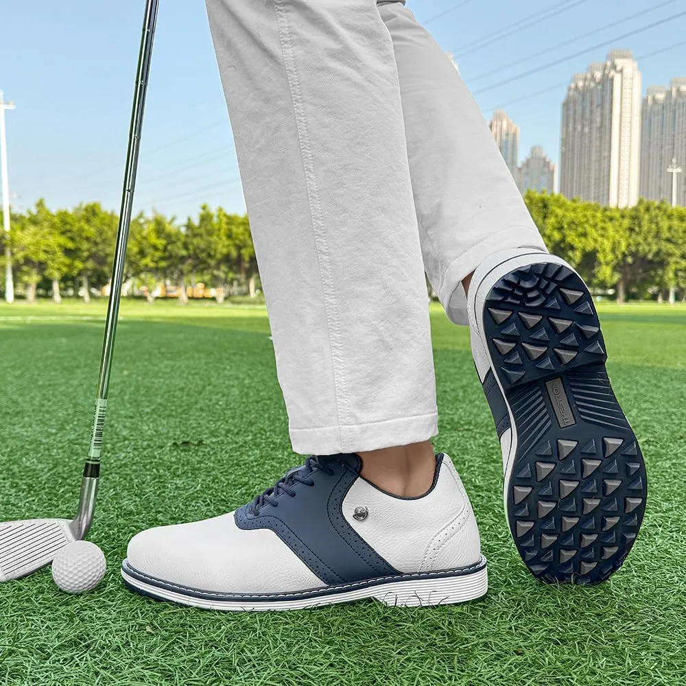 THESTRON Men Golf Shoes Waterproof Professional Golf Footwears Spikes Spikeless Golf Walking Sneakers Turf Sports Golf Training Sneakers for Men