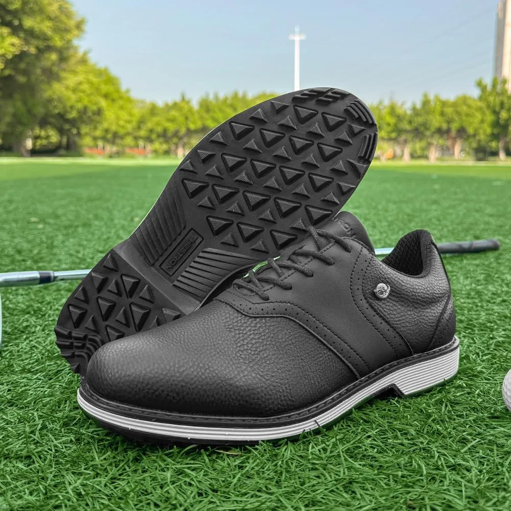 THESTRON Men Golf Shoes Waterproof Professional Golf Footwears Spikes Spikeless Golf Walking Sneakers Turf Sports Golf Training Sneakers for Men