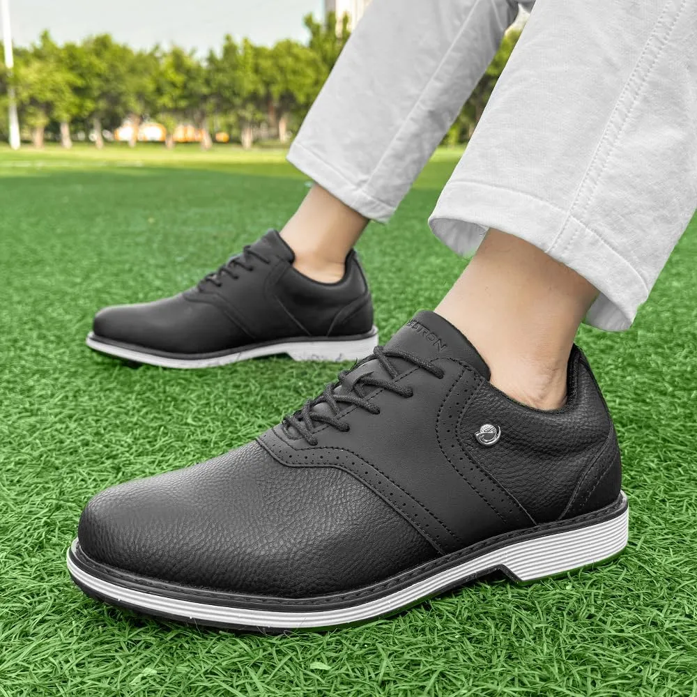 THESTRON Men Golf Shoes Waterproof Professional Golf Footwears Spikes Spikeless Golf Walking Sneakers Turf Sports Golf Training Sneakers for Men