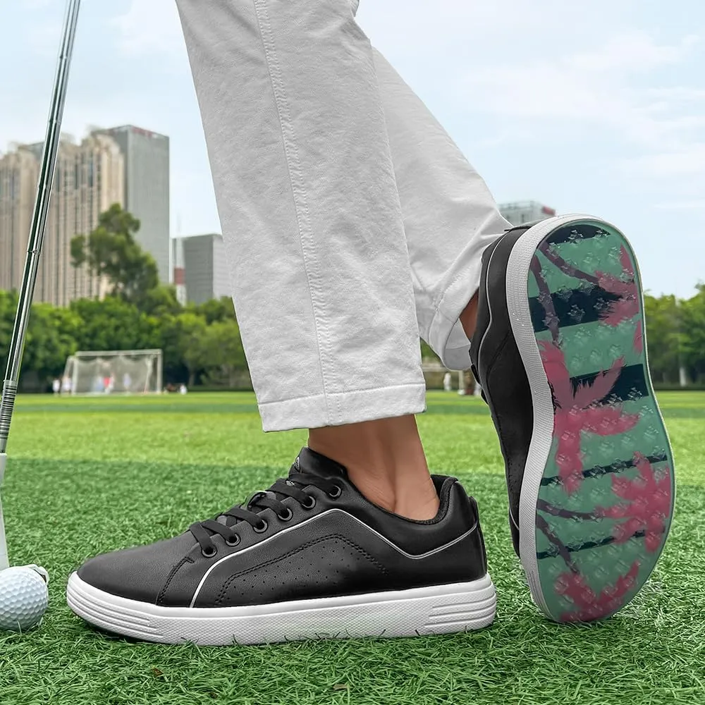 THESTRON Men's Golf Shoes Comfortable Non Slip Men Casual Sport Shoes for Golfing Lightweight Golf Sneakers