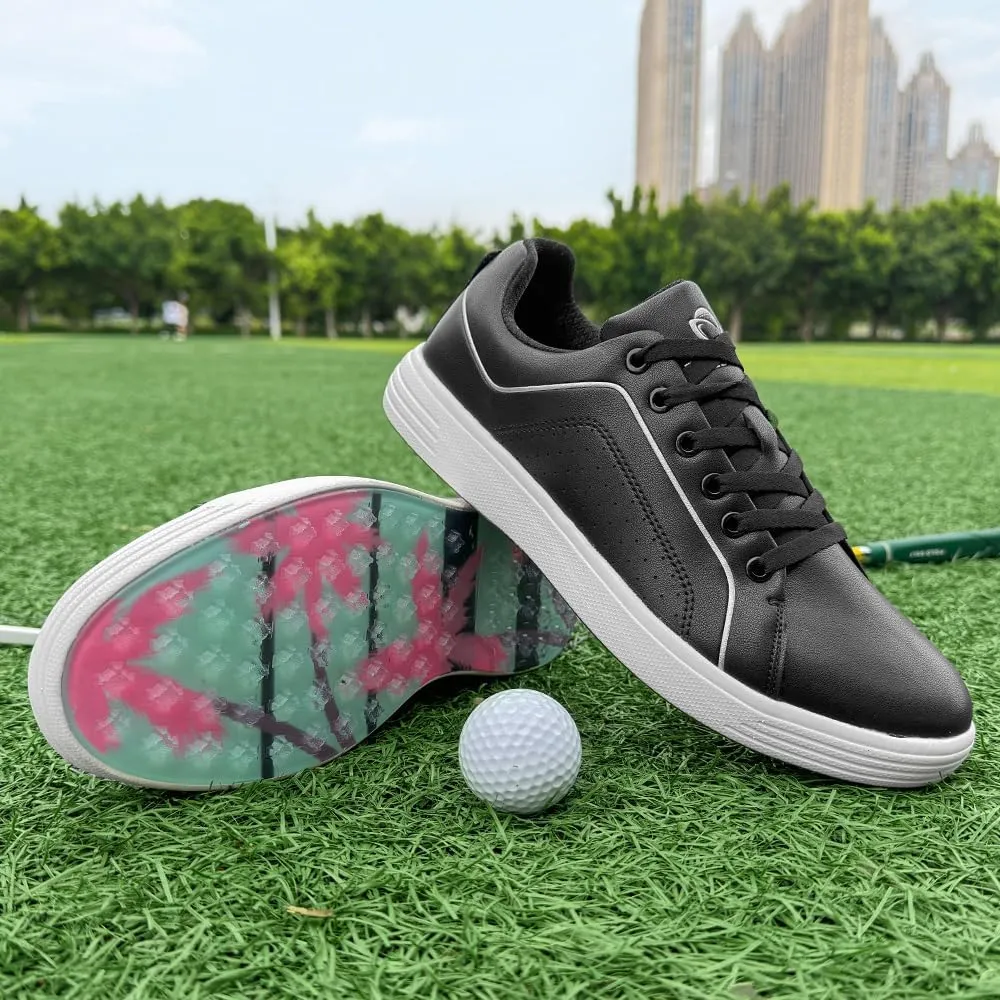 THESTRON Men's Golf Shoes Comfortable Non Slip Men Casual Sport Shoes for Golfing Lightweight Golf Sneakers