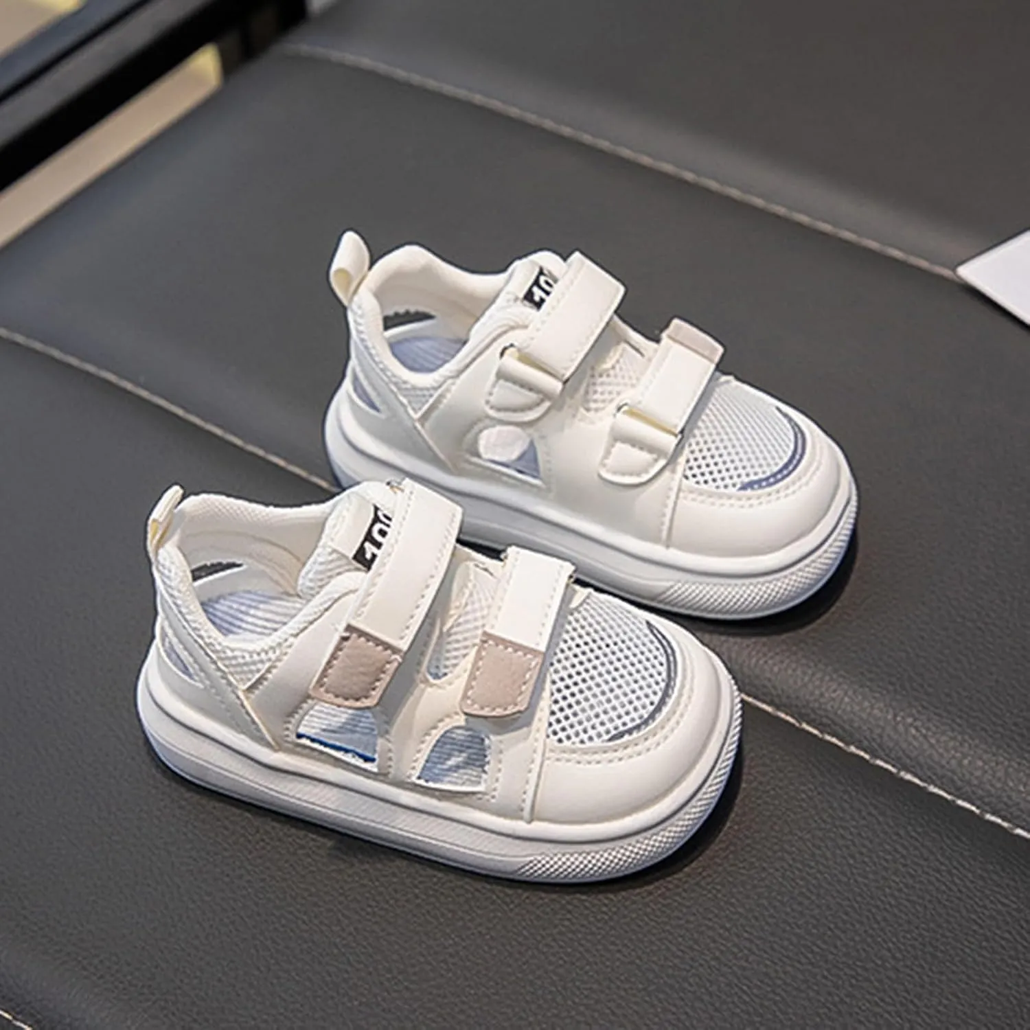 Toddler Boys Mesh Sneakers Little Kid Open Toe Sport Shoes Baby Infant First Walking Non Slip Shoes Breathable Comfy