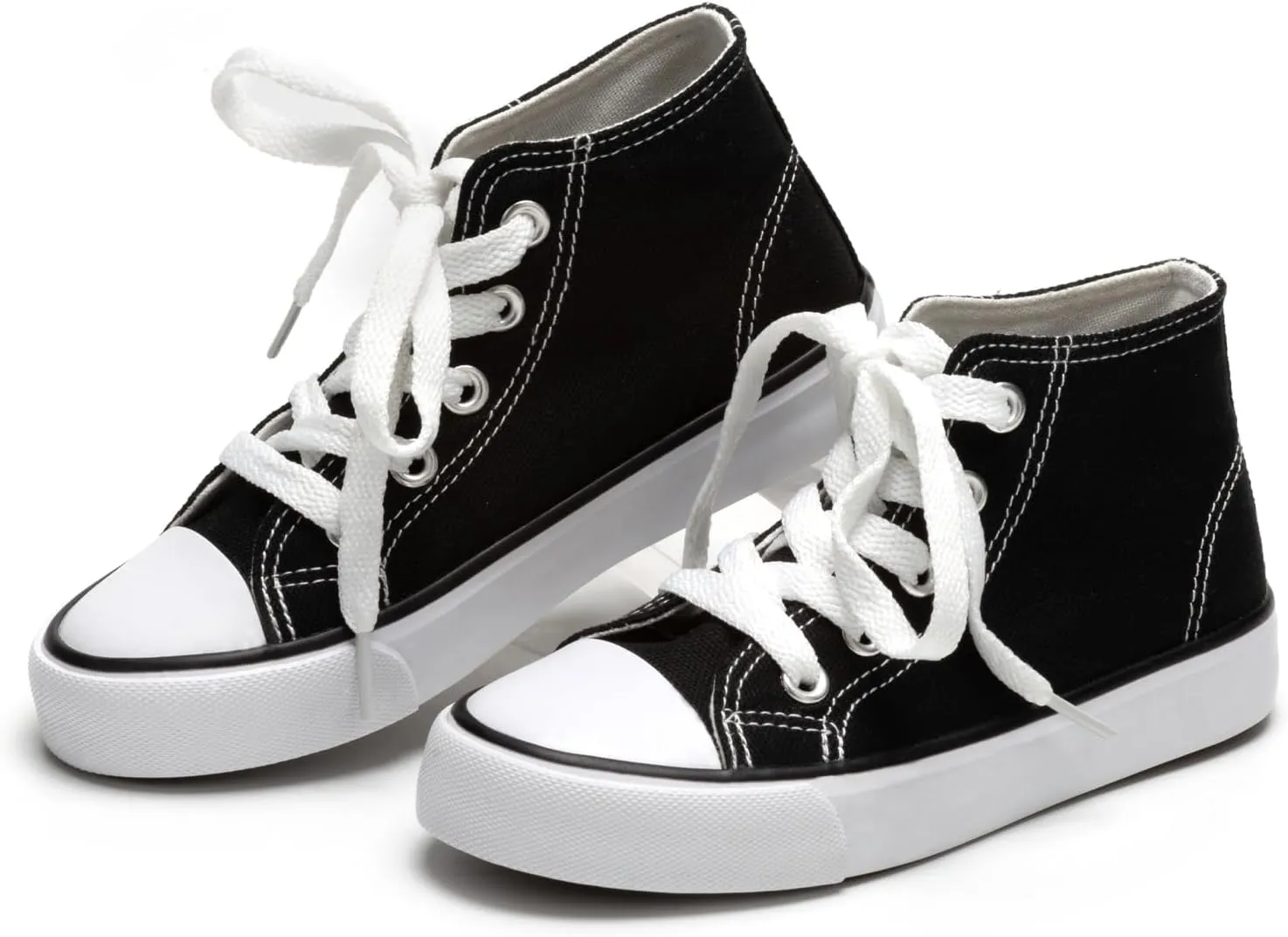 Toddler Canvas Shoes Casual Sneakers for Kids Boys and Girls Low Top Canvas Sneakers Lace Up Canvas Shoes