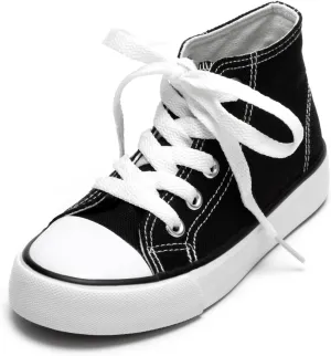 Toddler Canvas Shoes Casual Sneakers for Kids Boys and Girls Low Top Canvas Sneakers Lace Up Canvas Shoes