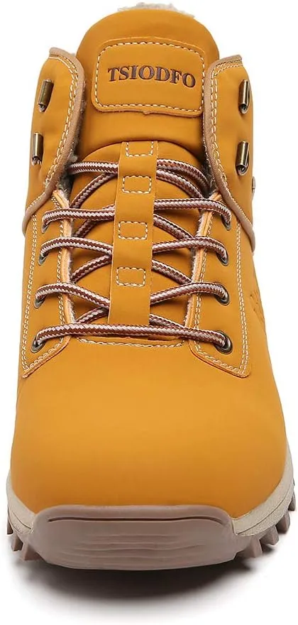TSIODFO Fashion Women Boots Winter Waterproof Outdoor Hiking Shoes Leather Sweet Pink