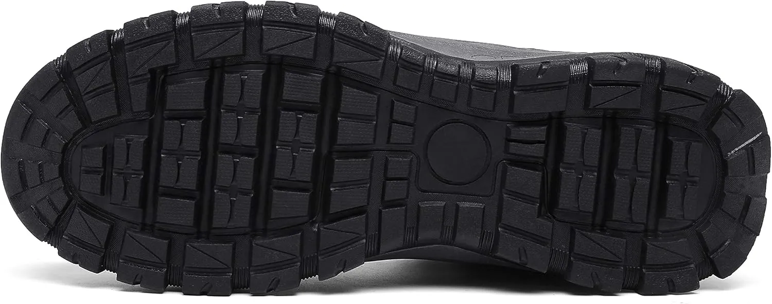 TSIODFO Men's Boots Winter Waterproof Leather Outdoor Hiking Shoes