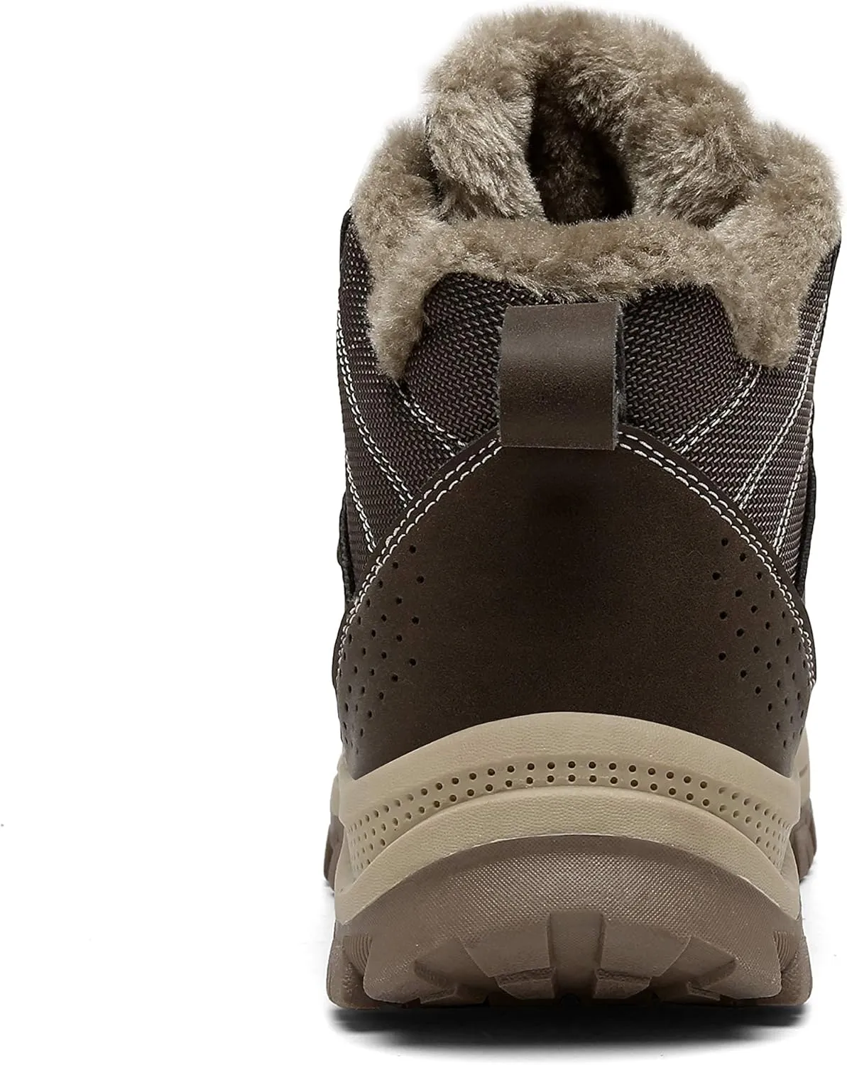 TSIODFO Men's Boots Winter Waterproof Leather Outdoor Hiking Shoes