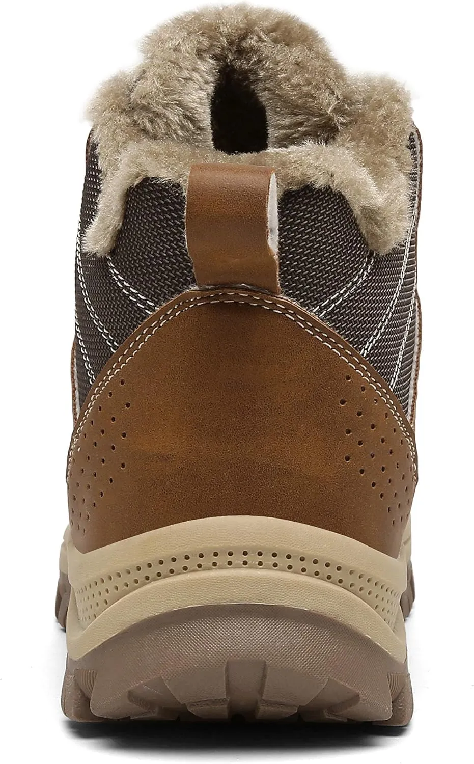 TSIODFO Men's Boots Winter Waterproof Leather Outdoor Hiking Shoes