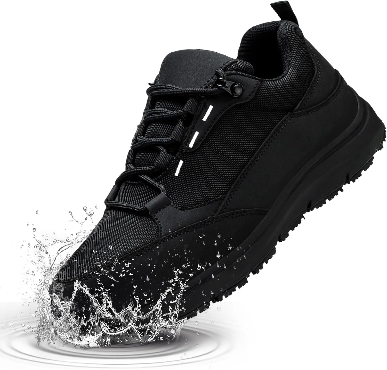 ulogu Steel Toe Shoes for Men Women,Waterproof Non Slip Lightweight Indestructible Work Sneakers,Construction Safety Roofing Zapatos Trabajo Black