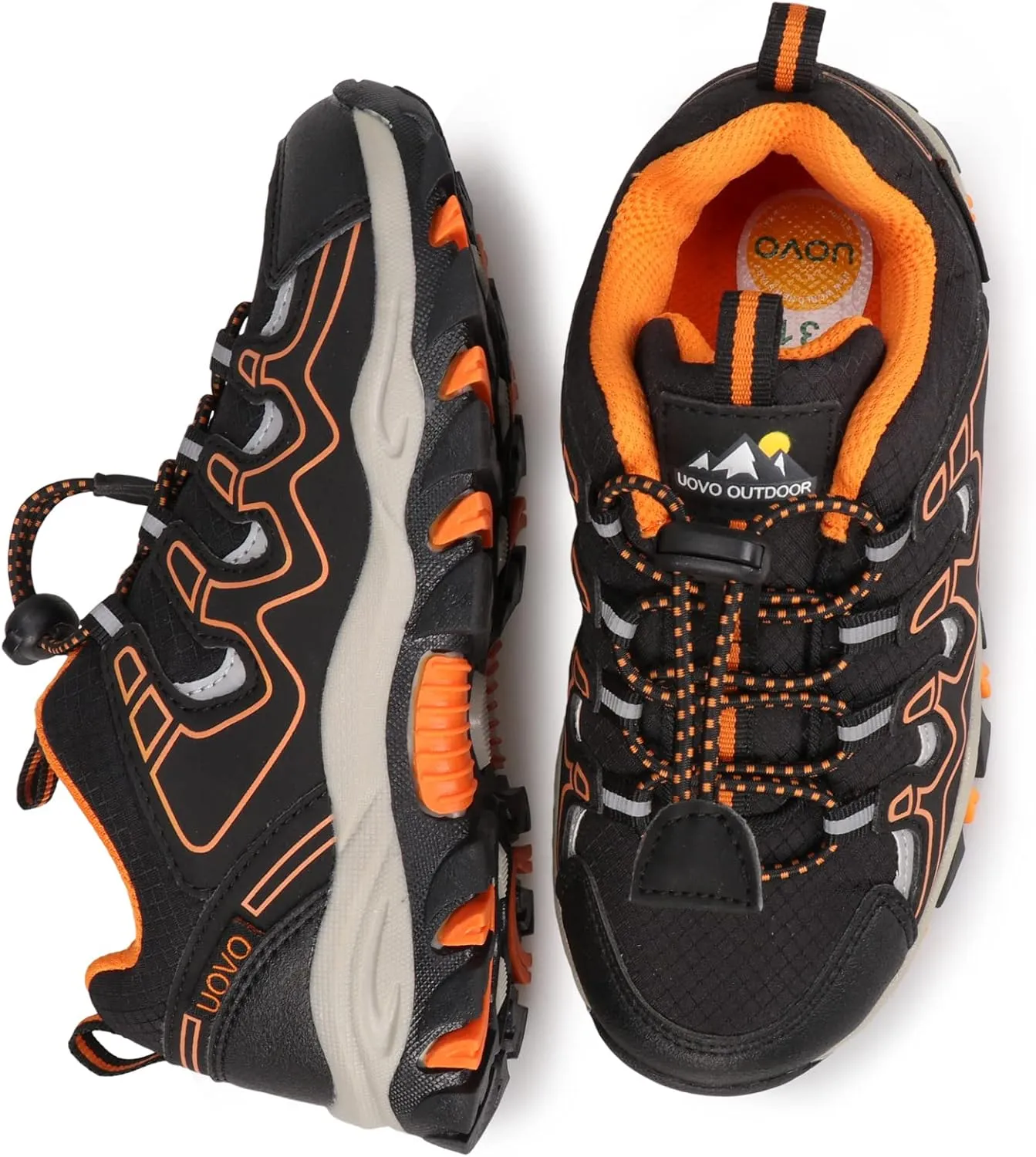 UOVO Boys Girls Kids Sneakers Hiking Running Outdoor Walking Tennis Shoes Waterproof Non Slip Fashion Sneakers(Little/Big Kids
