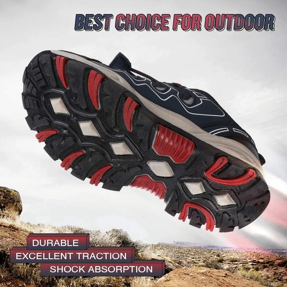 UOVO Boys Shoes Boys Sneakers Boys Tennis Running Shoes Waterproof Hiking Shoes Kids Athletic Outdoor Sneakers Slip Resistant(Little/Big Boys)