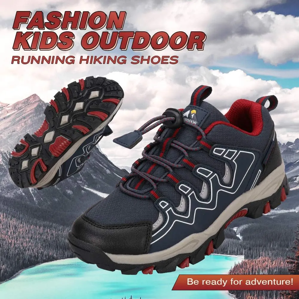 UOVO Boys Shoes Boys Sneakers Boys Tennis Running Shoes Waterproof Hiking Shoes Kids Athletic Outdoor Sneakers Slip Resistant(Little/Big Boys)