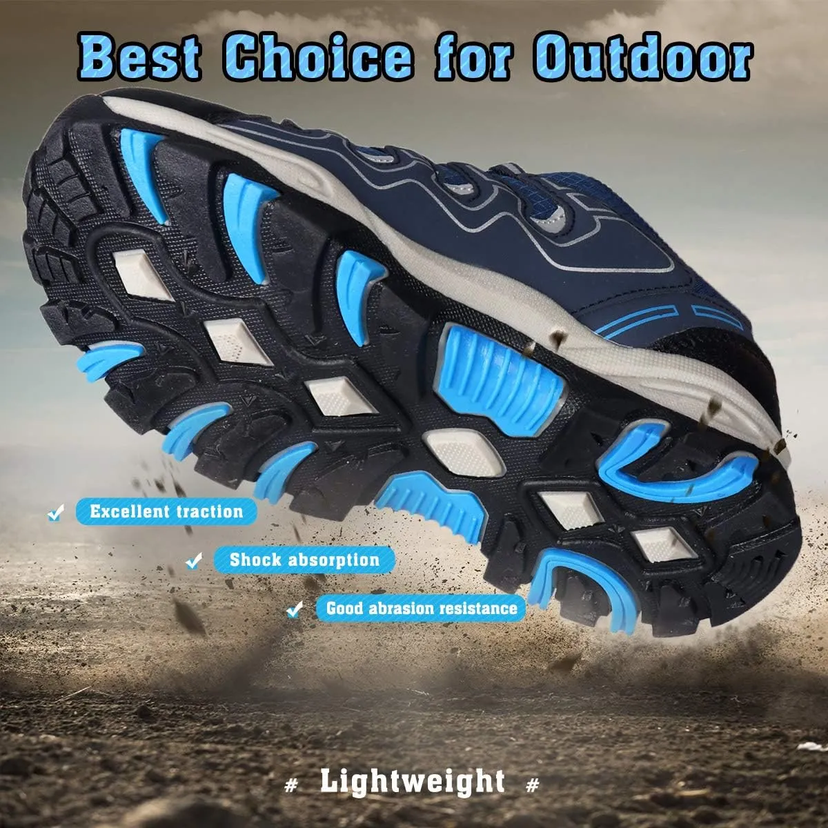 UOVO Boys Shoes Boys Tennis Running Sneakers Waterproof Hiking Shoes Kids Outdoor Fashion Sneakers Slip Resistant (Big/Little Boys)