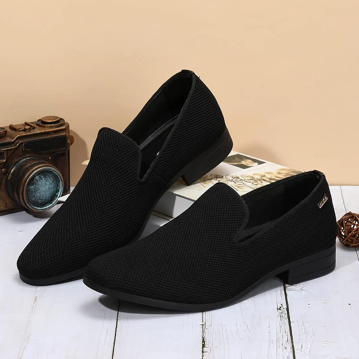 UUBARIS Mens Dress Loafers Tuxedo Suit Slip on Shoes