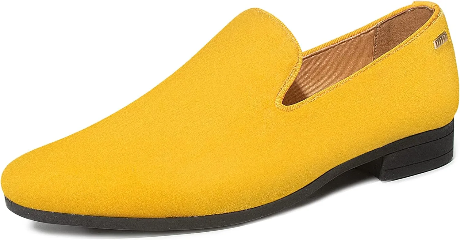 UUBARIS Mens Velvet Loafers Slip-on Dress Shoes Fashion Style Driving Shoes Classic Tuxedo Shoes Casual Oxford Shoes