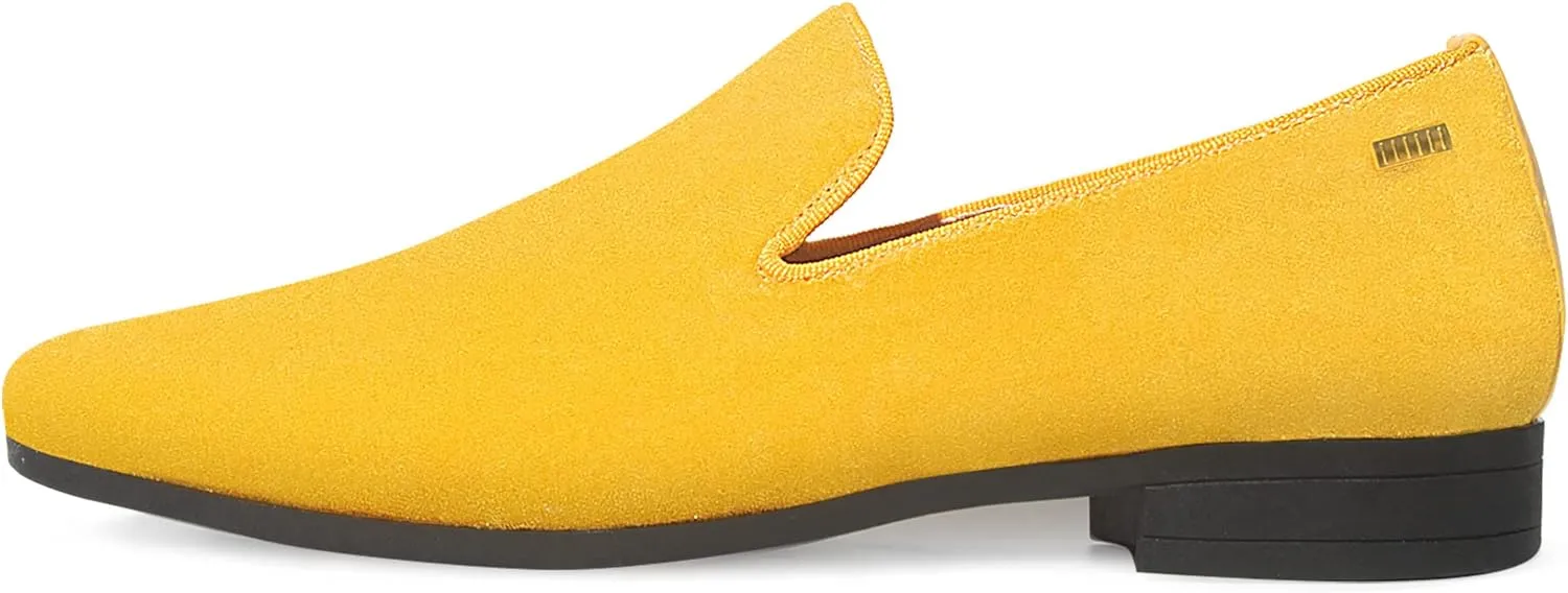 UUBARIS Mens Velvet Loafers Slip-on Dress Shoes Fashion Style Driving Shoes Classic Tuxedo Shoes Casual Oxford Shoes