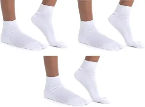 V-Toe Thick Quality Ankle Flip-Flop Socks - Tabi Split Toe Men Women Japanese 3 Pack