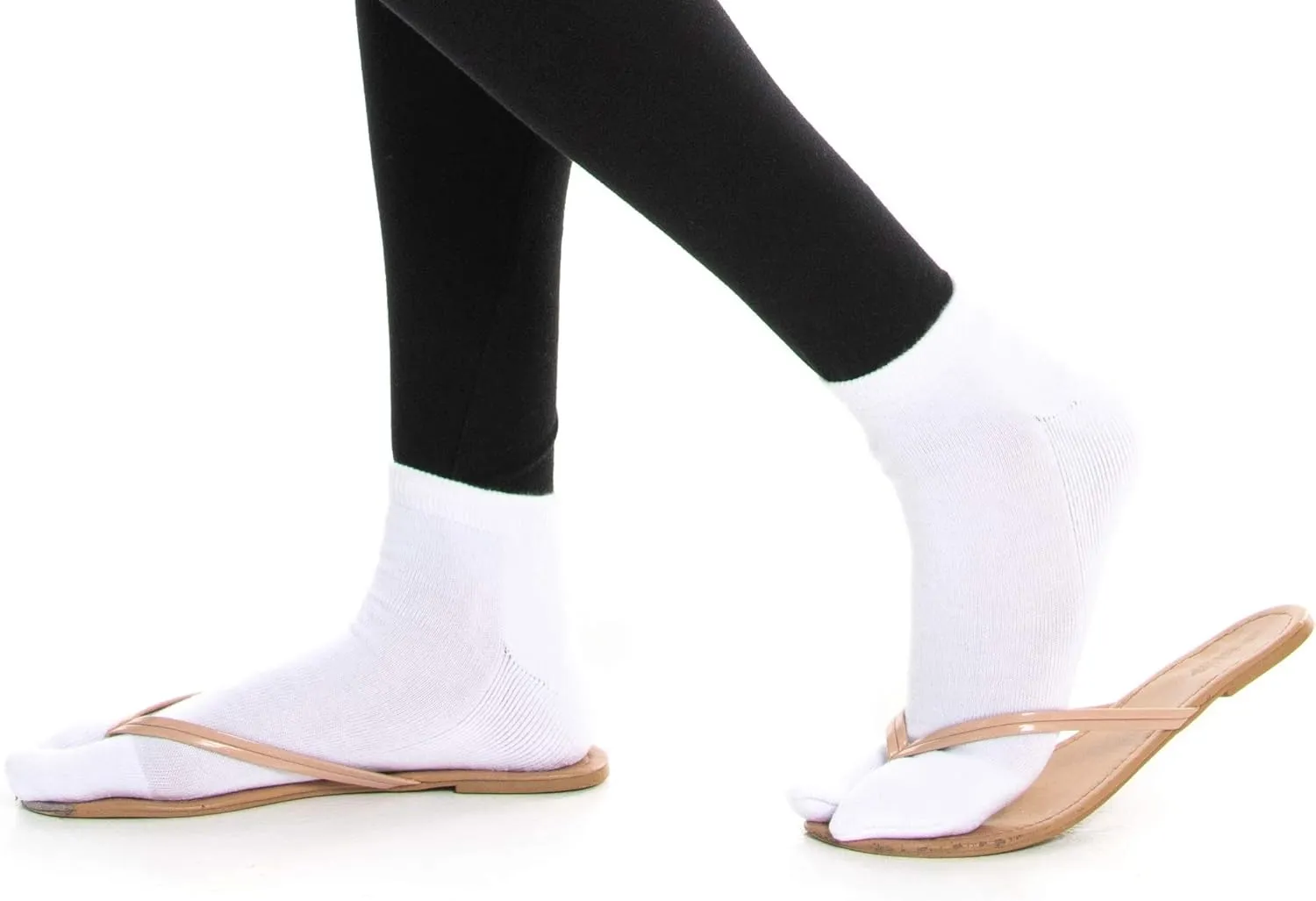 V-Toe Thick Quality Ankle Flip-Flop Socks - Tabi Split Toe Men Women Japanese 3 Pack
