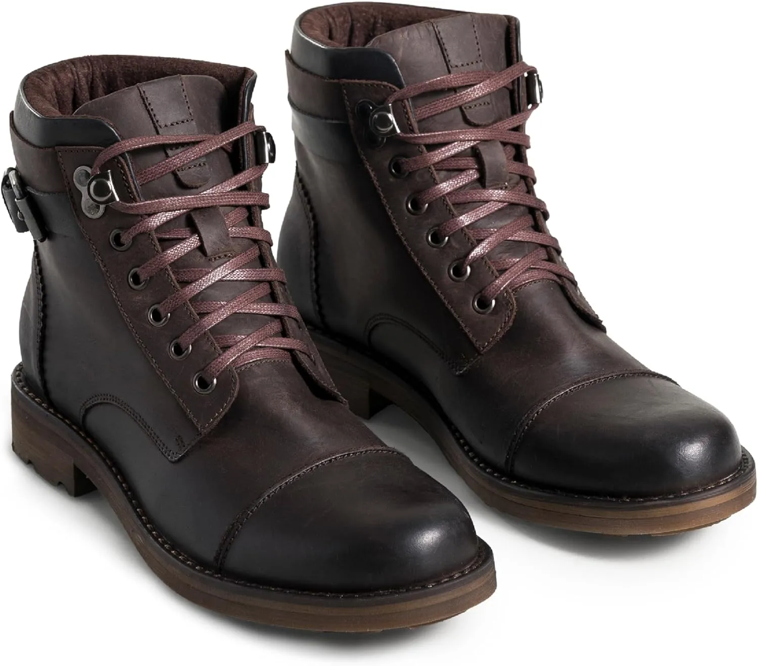 VELEZ Top Grain Leather Boots For Men - Handmade Lace-Up Shoes - Mens Vintage Ankle Boot - Age Look Sole - Casual Dress Fashion Business Travel Work Shoe