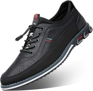 Veslexth Men Casual Business Shoes Slip-on Adjustable Loafers Driving Working Walking Party Formal Oxfords