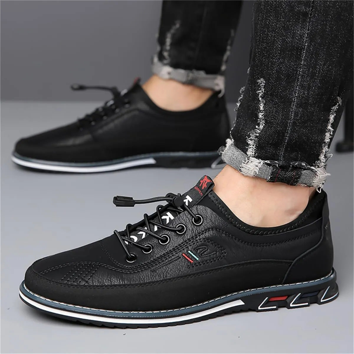 Veslexth Men Casual Business Shoes Slip-on Adjustable Loafers Driving Working Walking Party Formal Oxfords