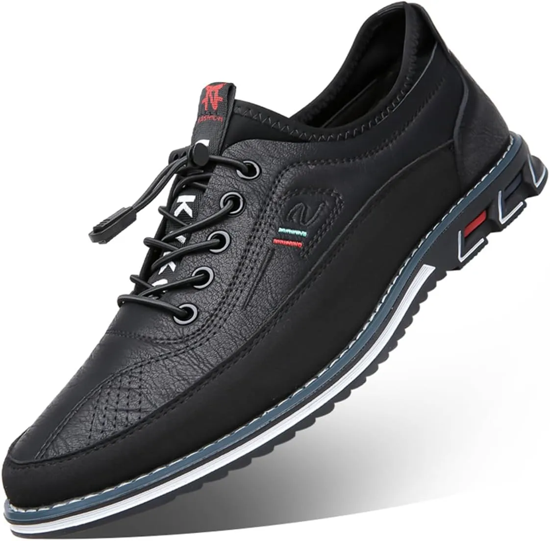 Veslexth Men Casual Business Shoes Slip-on Adjustable Loafers Driving Working Walking Party Formal Oxfords