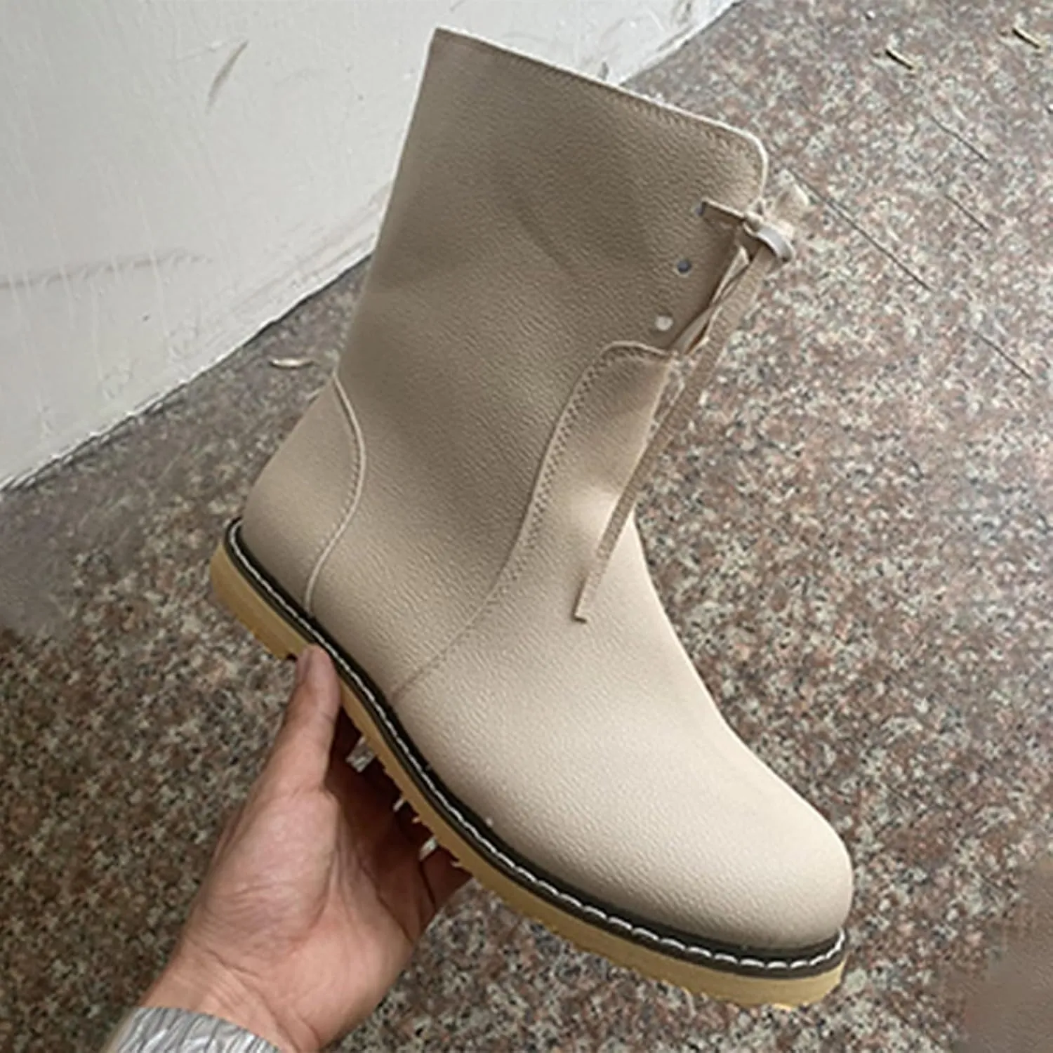 Vintage Buttery-Soft Waterproof Wool Lining Boots Vintage Buttery-Soft Wool Lining Boots PU Leather
