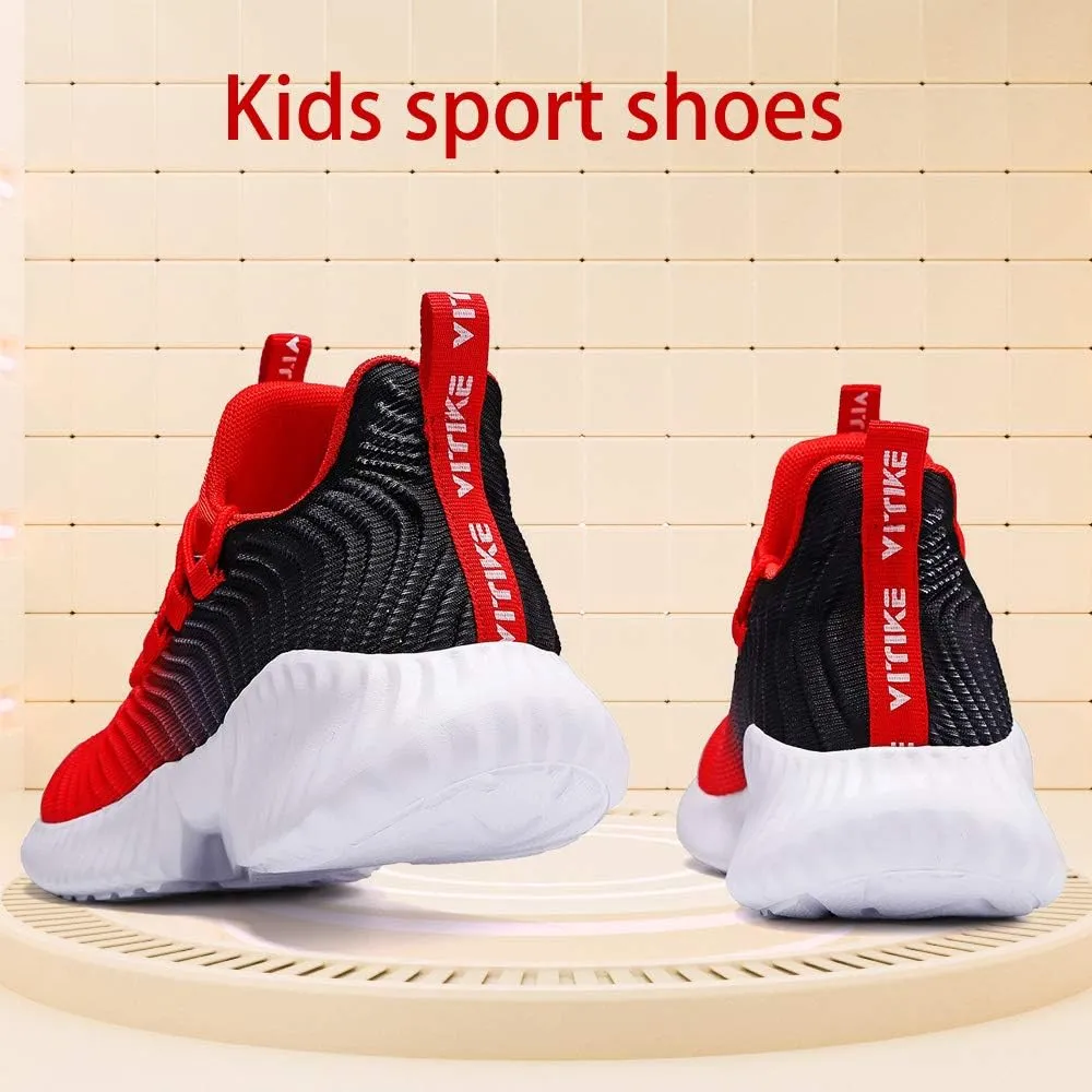 VITUOFLY Boys Sneakers Kids Running Shoes Girls Mesh Fitness Shoe Indoor Training Sneaker Lightweight Outdoor Sports Athletic Tennis Shoes for Little Kid/Big Kid