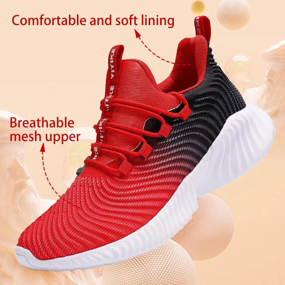 VITUOFLY Boys Sneakers Kids Running Shoes Girls Mesh Fitness Shoe Indoor Training Sneaker Lightweight Outdoor Sports Athletic Tennis Shoes for Little Kid/Big Kid
