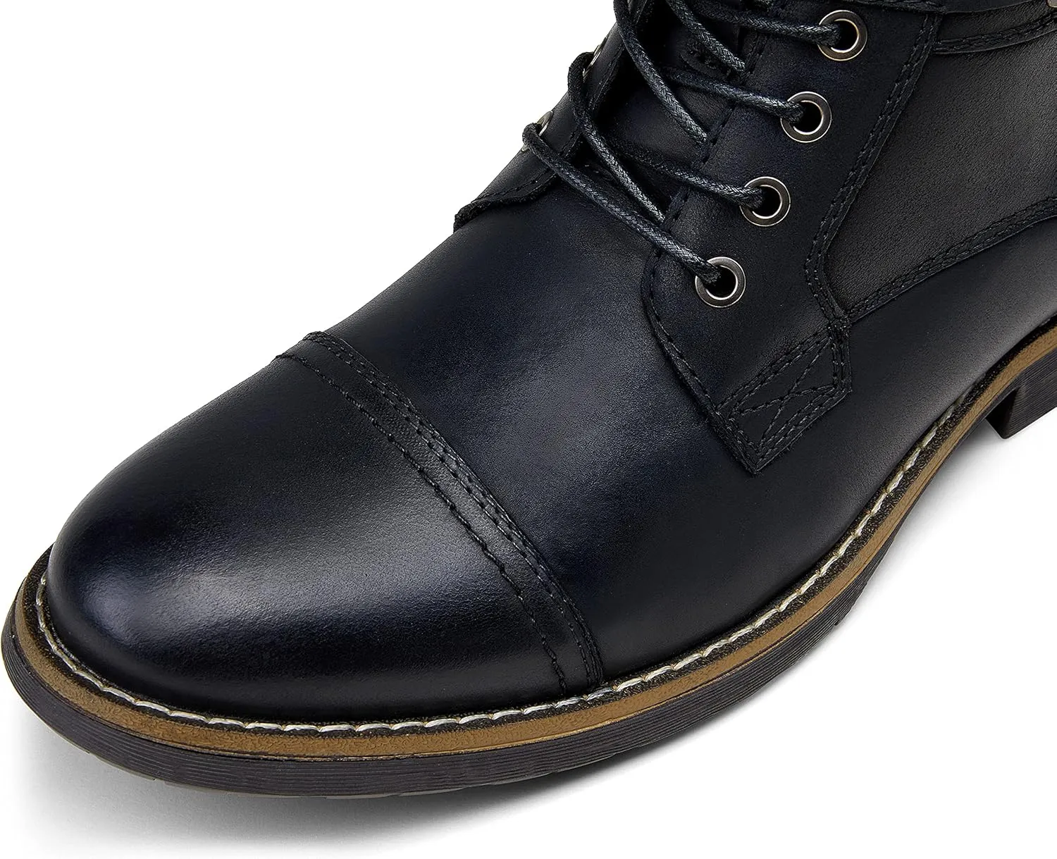 Vostey Men's Boots Boots for Men Casual Boots Motorcycle Combat Ankle Dress Boots Mens