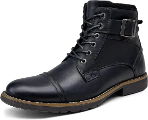 Vostey Men's Boots Boots for Men Casual Boots Motorcycle Combat Ankle Dress Boots Mens