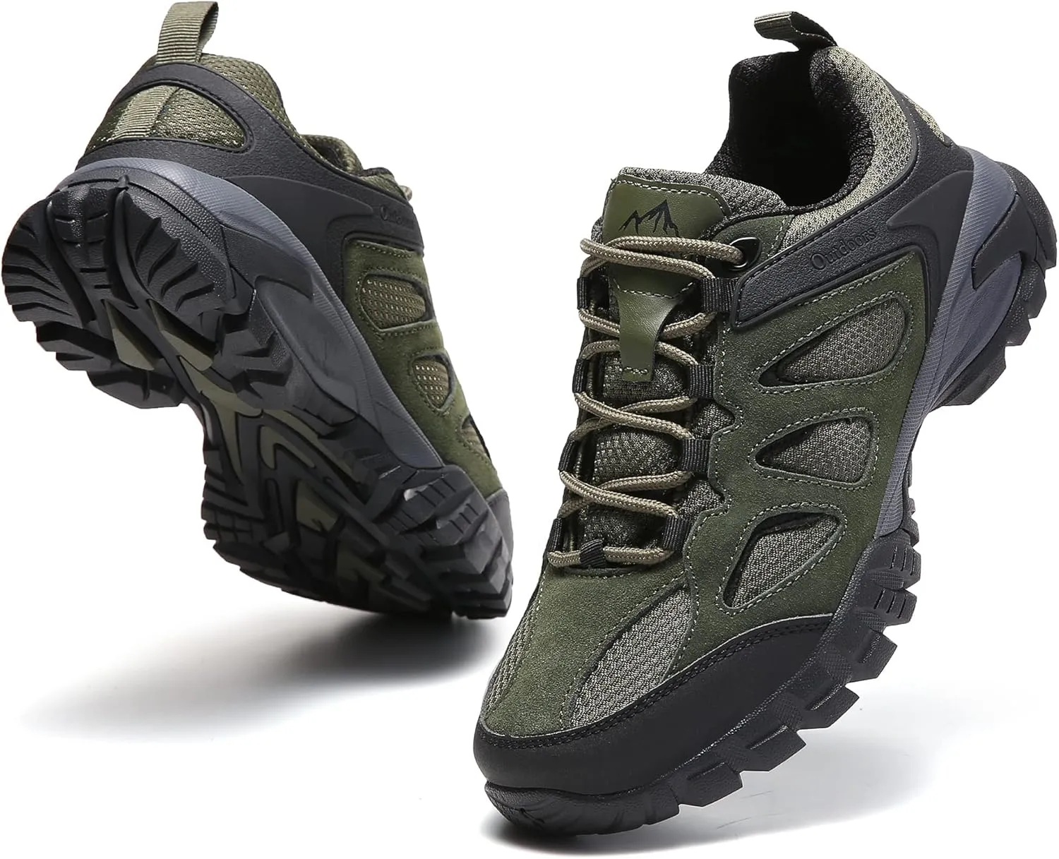 wanhee Men Trail Hiking Shoes Outdoor Trekking Sneakers