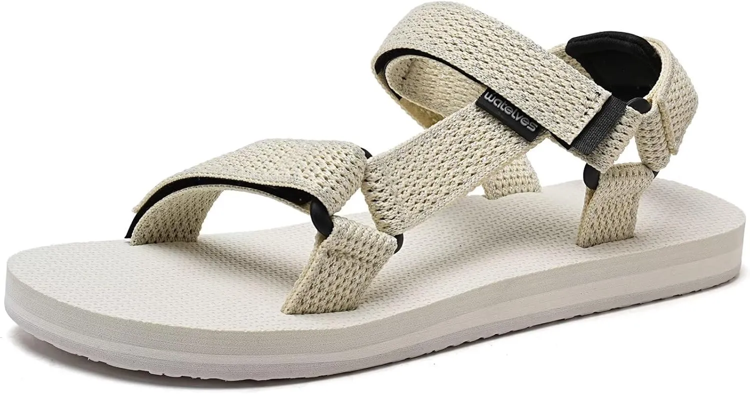 WateLves Womens-Sport-Sandals Outdoor Hiking Sandals with-Arch-Support Comfortable Webbing-Water-Athletic Beach-Sandals for Travel-Walking-Trekking-Camping