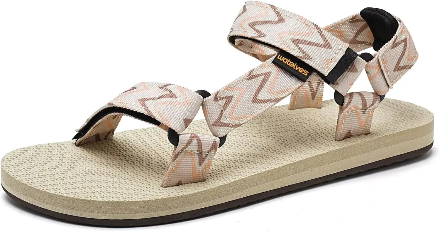 WateLves Womens-Sport-Sandals Outdoor Hiking Sandals with-Arch-Support Comfortable Webbing-Water-Athletic Beach-Sandals for Travel-Walking-Trekking-Camping