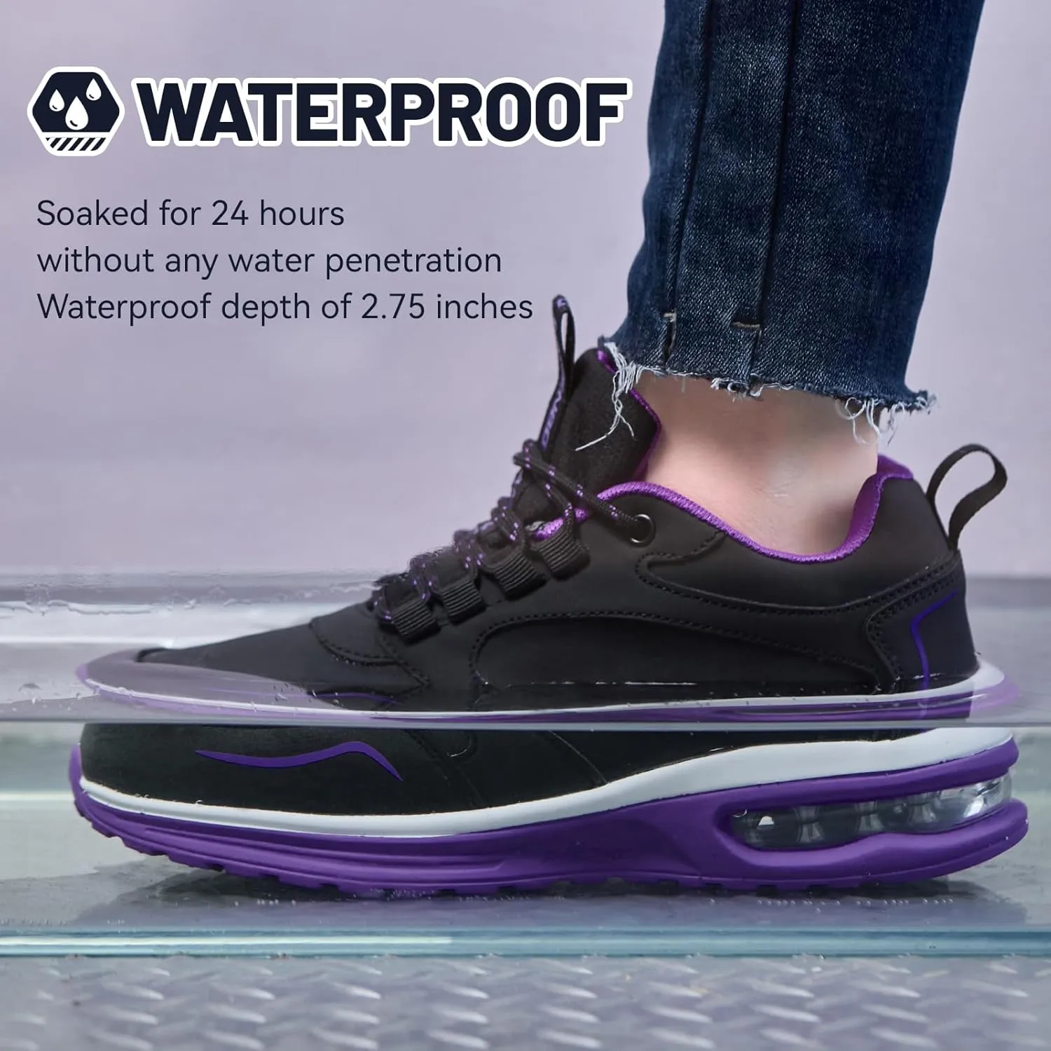 Waterproof Shoes for Women Wide Width Non Slip Sneakers for Work Chefs Food Service Water Resistant Walking Shoe Lightweight Slip Resistant Fashion Footwear for Nurse