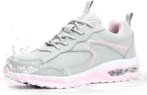 Waterproof Steel Toe Shoes for Women Non-Slip Puncture-Proof Work Safety Shoes Sneakers Comfortable Lightweight Fashion Footwear for Construction Industrial Shoes