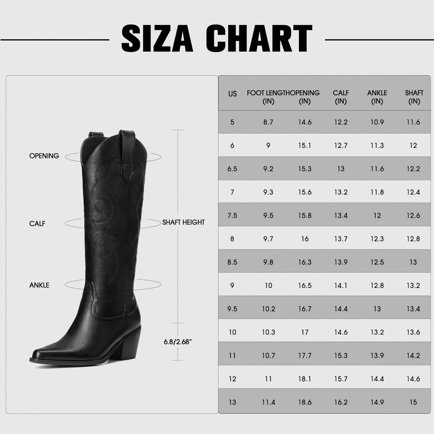 White Cowboy Boots for Women - Wide Calf Rhinestone Cowgirl Boots, Women Knee High Western Boots, Glitter Sparkly Ladies Tall Boots with Classic Embroidery and Side Zipper, Retro Classic Country Boots Pull On for Ladies