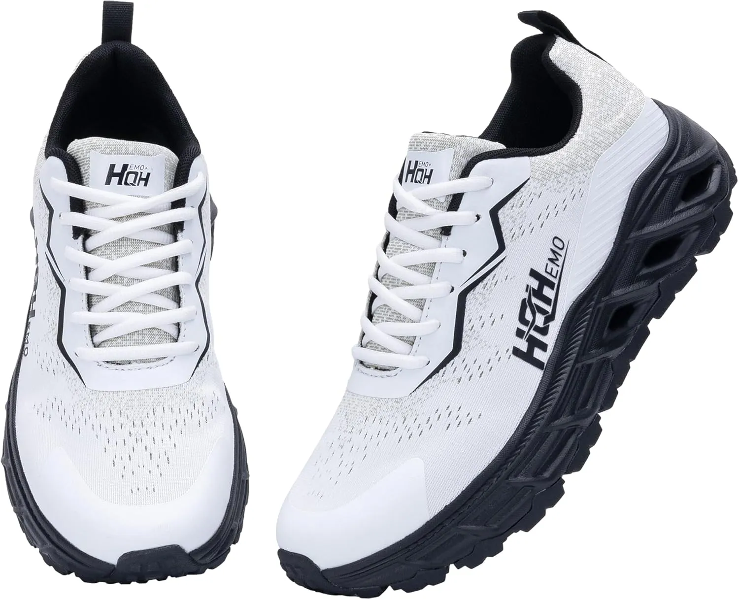 Wide Trail Running Shoes for Mens - FALKON 1.0 Waterproof Hiking Sneakers Wide Width for Outdoor with Jet-Holes Sole