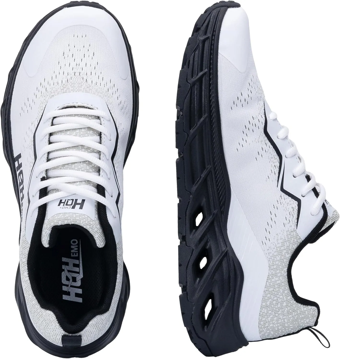 Wide Trail Running Shoes for Mens - FALKON 1.0 Waterproof Hiking Sneakers Wide Width for Outdoor with Jet-Holes Sole