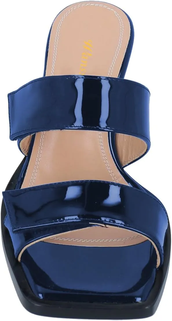 Women Classic Open Toe Block Low Heel Mules Slip On Ladies Comfy Casual Slipper Shoes Size 4-16 US