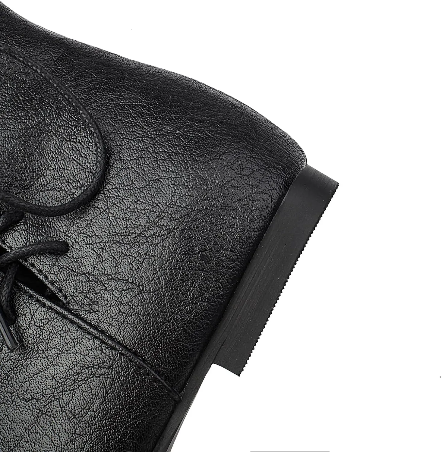 Women Vintage Flats Short Boots Lace Up COS Medieval Men's Faux Leather Gothic Shoes