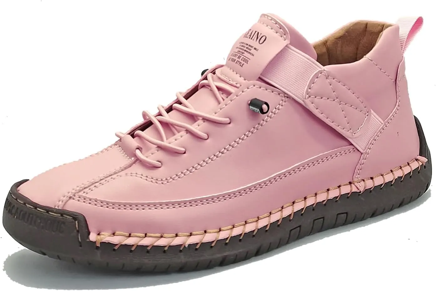 Women Vintage Leather Ankle Boots Handmade Casual Shoes with Non-Slip Sole and Comfortable Fit