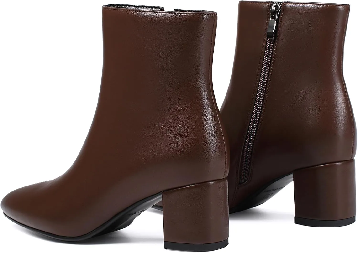 Women's Ankle Boots Pointed Toe Chunky Block Heel Short Boots for Women Low Heeled Booties