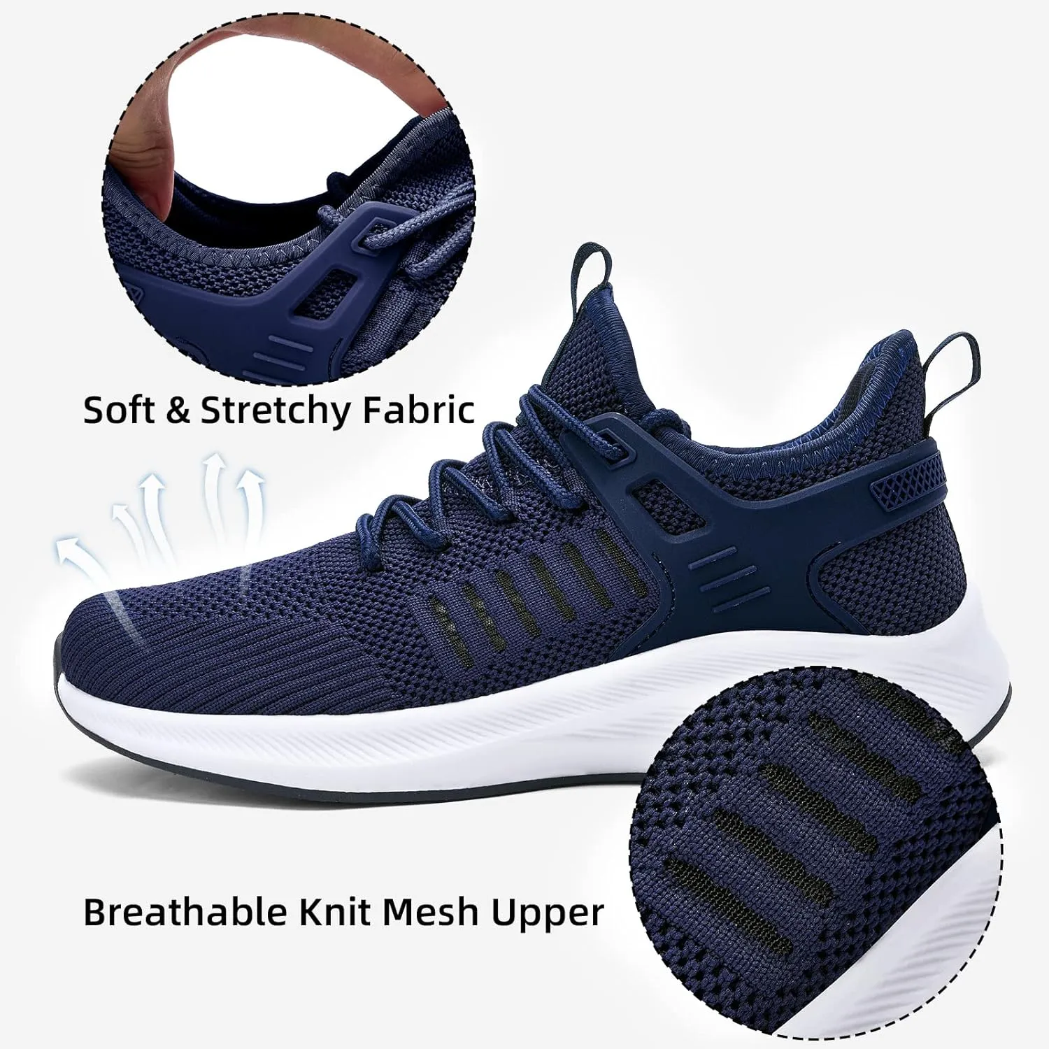 Womens Athletic Walking Shoes - Running Tennis Shoes Jogging Workout Lightweight Breathable Slip on Sneakers for Indoor Outdoor Gym Travel Work