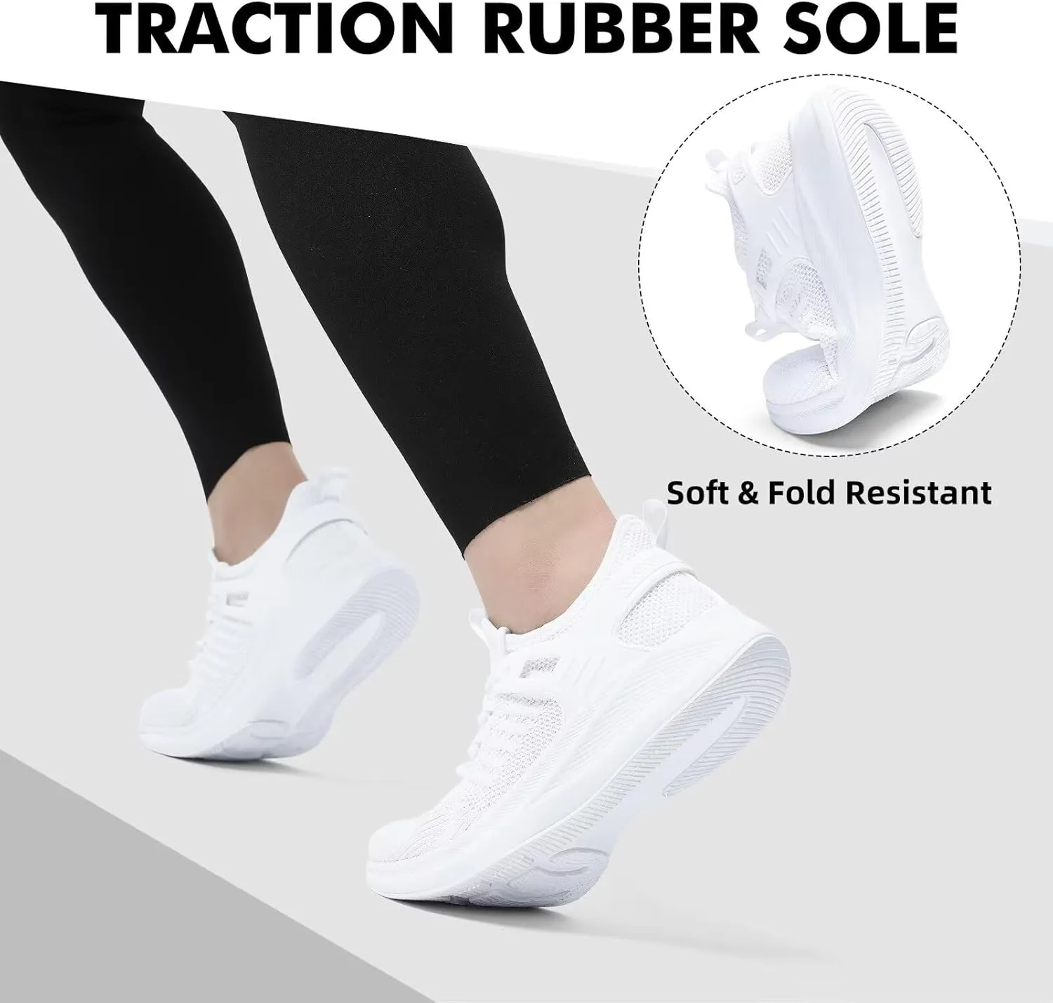 Womens Athletic Walking Shoes - Running Tennis Shoes Jogging Workout Lightweight Breathable Slip on Sneakers for Indoor Outdoor Gym Travel Work