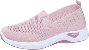 Womens Breathable Slip On Shoes Casual Comfortable Walking Sneakers Lightweight Canvas Flats Non Slip Loafers